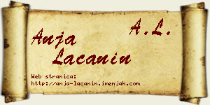 Anja Lačanin vizit kartica